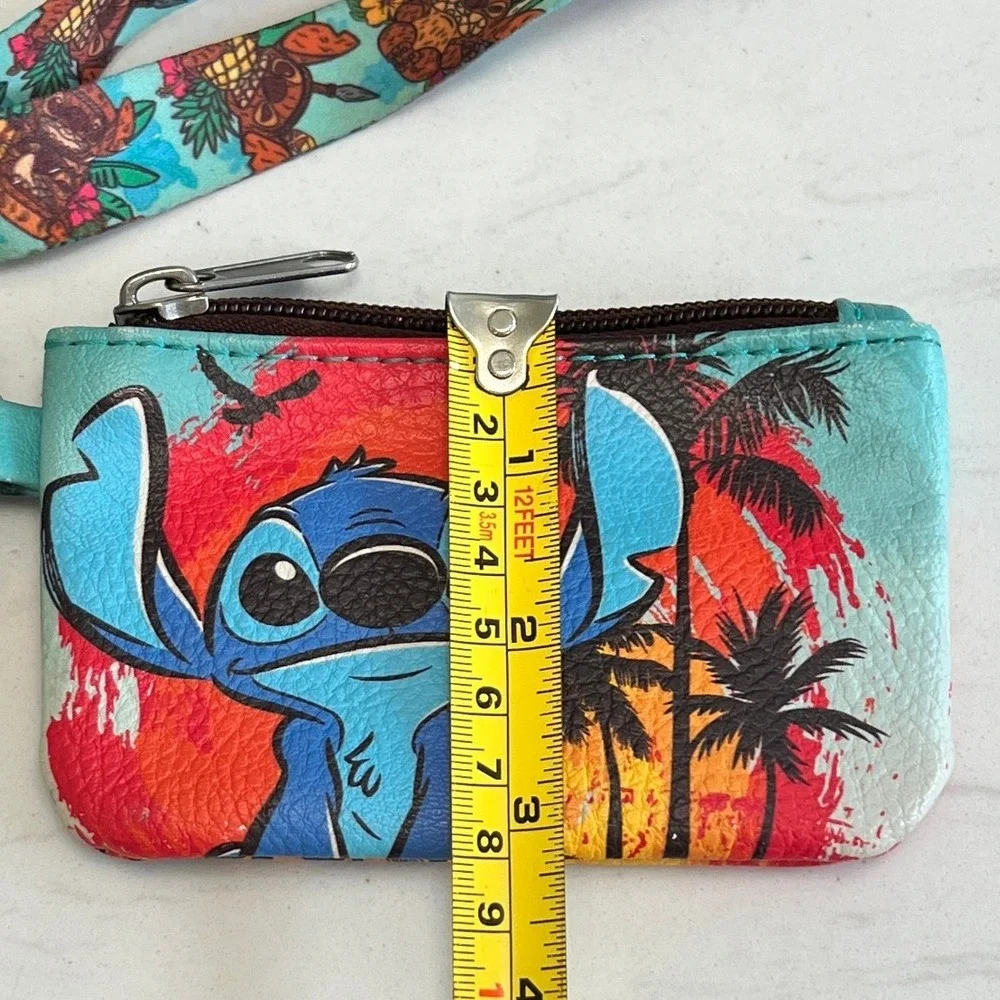 Loungefly Wallet Disney Stitch Lanyard ID Holder Coin Purse Travel‎ Keychain